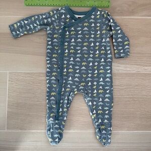 Tea Collection footsie origami print onesie 0-3 months